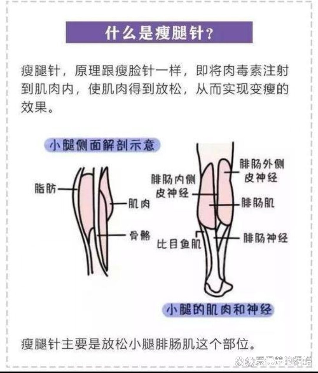 瘦腿针原理