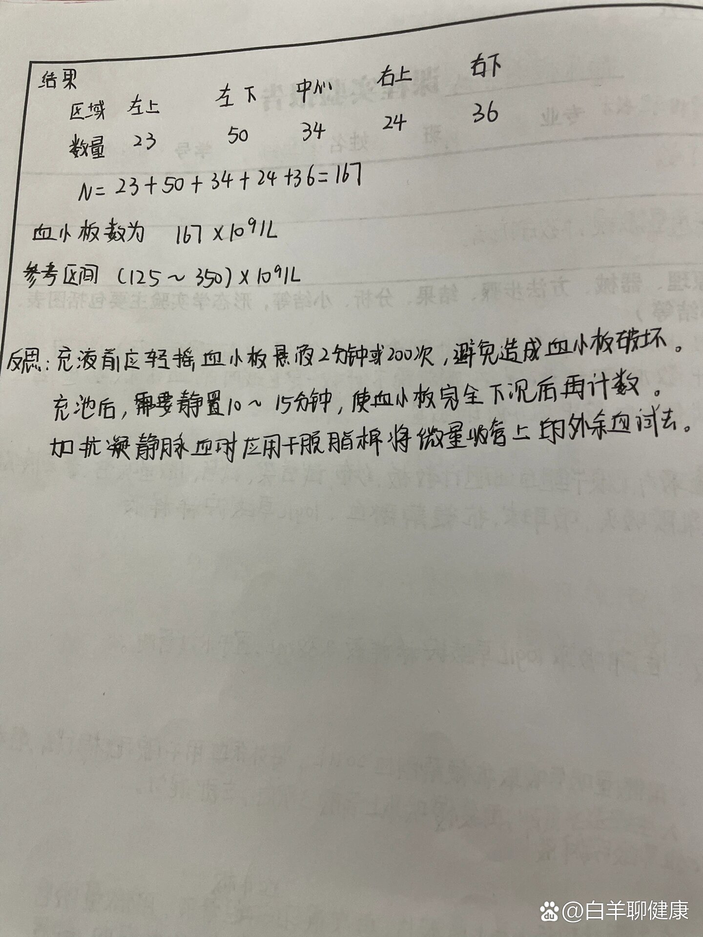 血小板手工计数图片