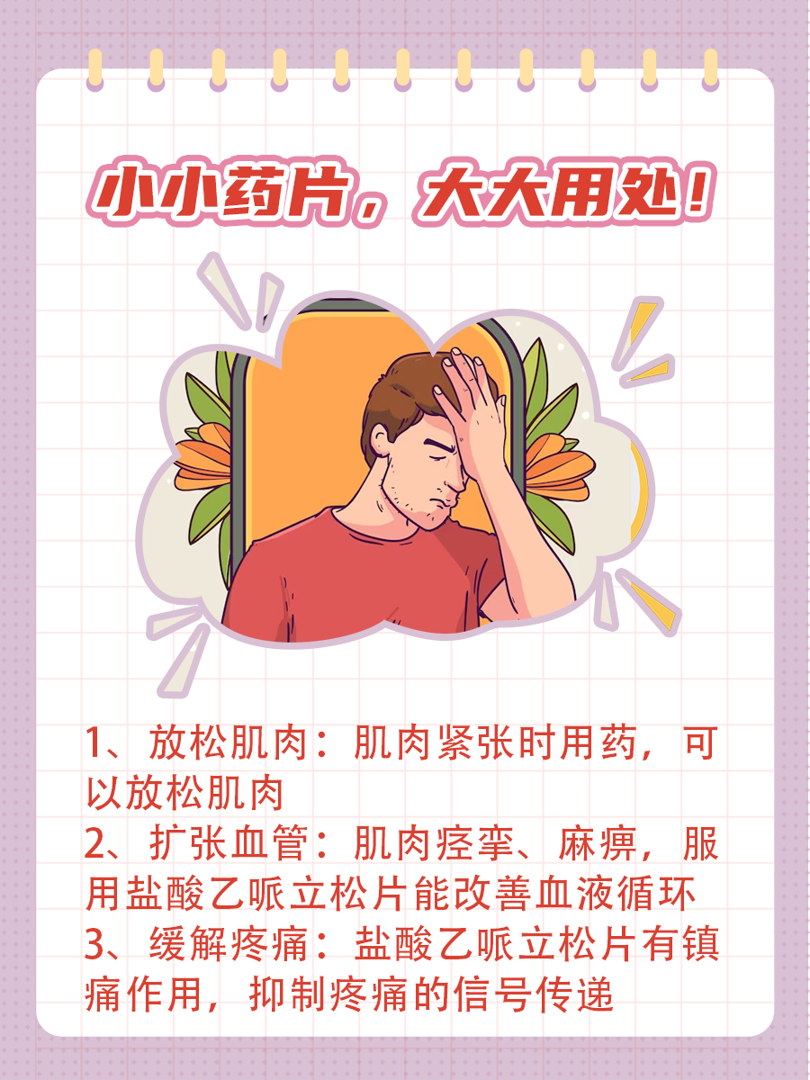 码住!盐酸乙哌立松片居然有这些作用?