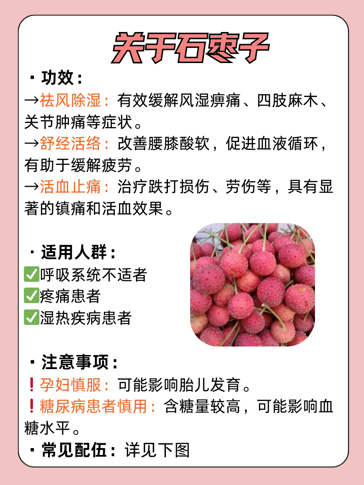 石枣子:自然的健康宝藏,这些功效早知道!