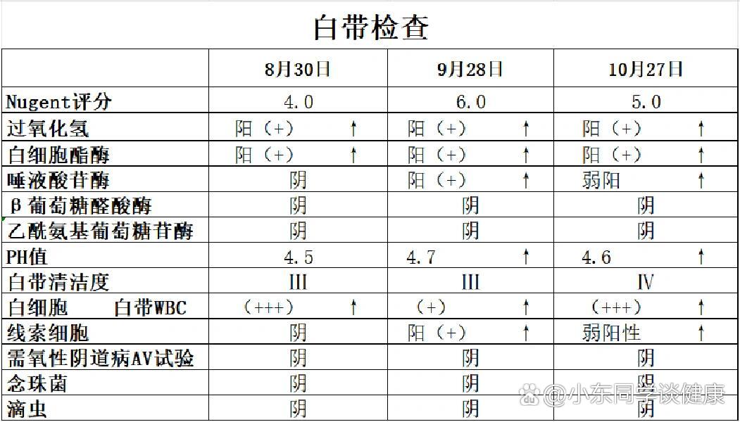 白带检查结果