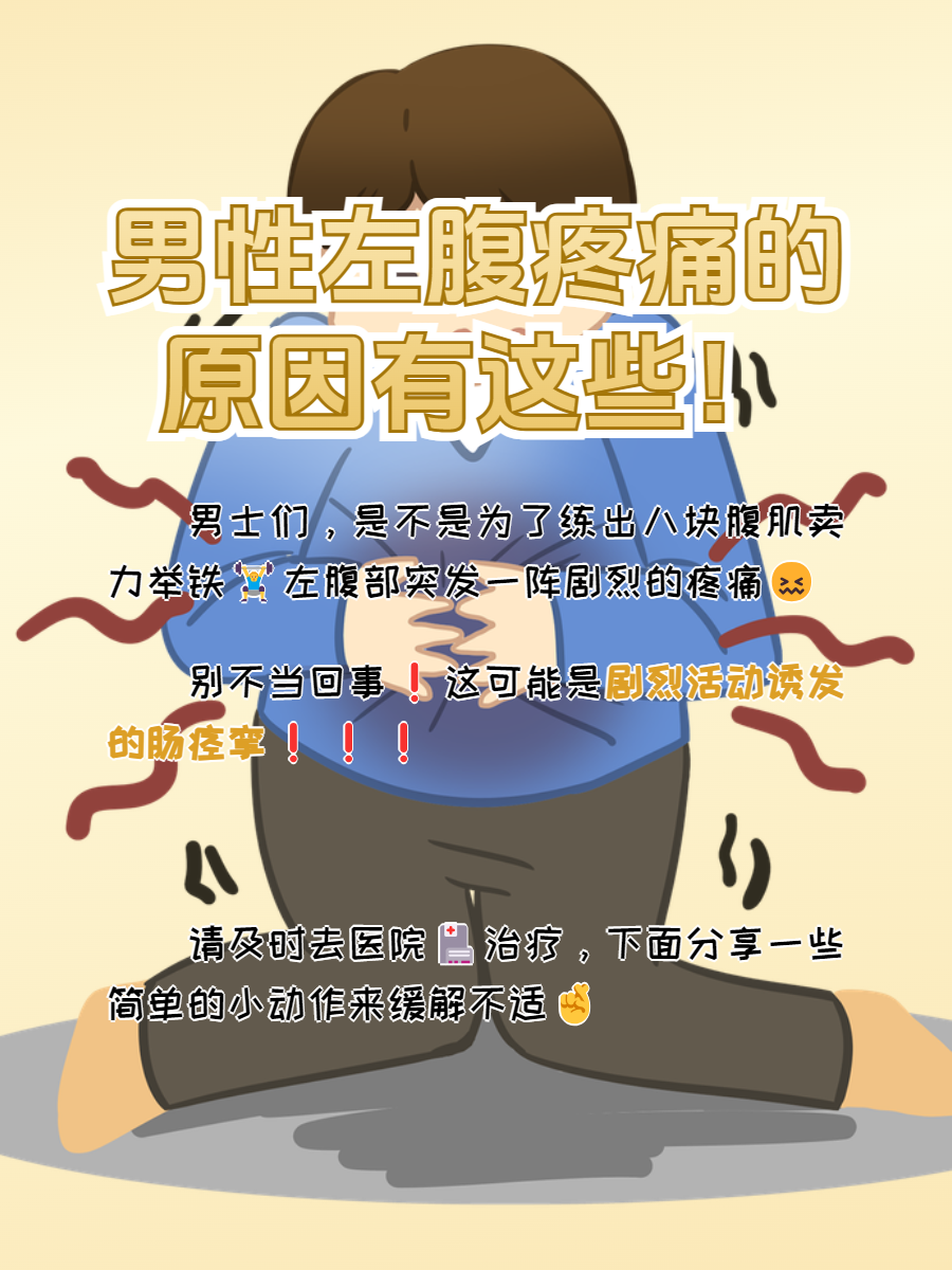 左腹疼痛是怎么回事男图片