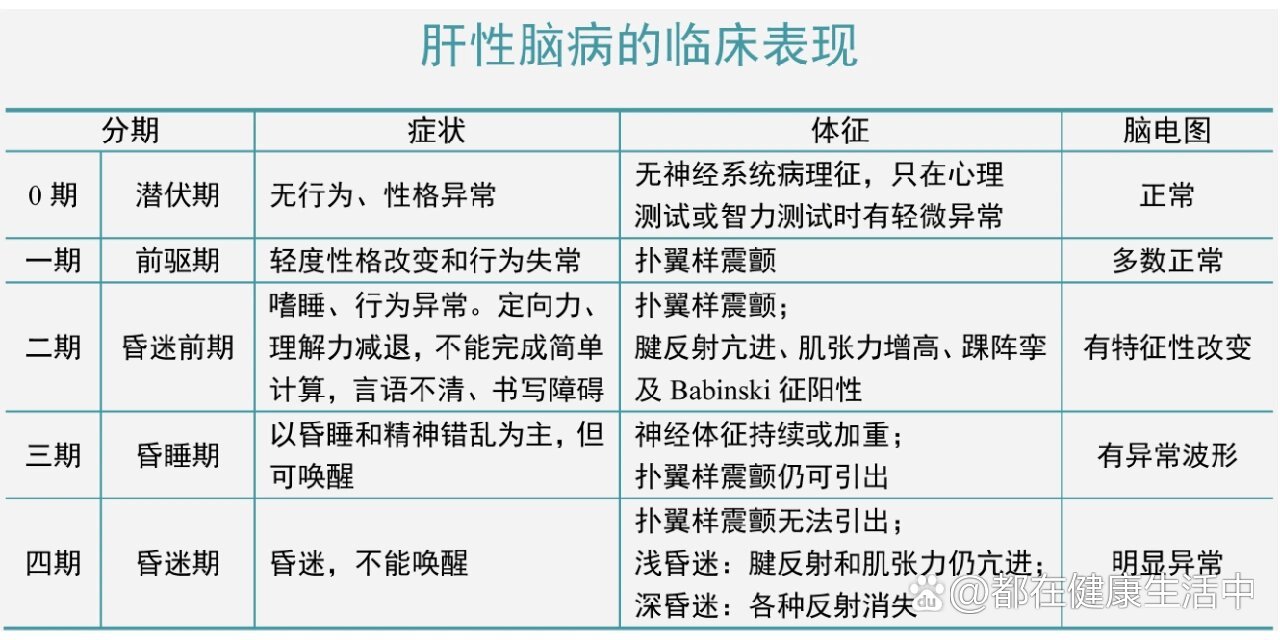 肝性脑病的病因,发病机制,分型与临床表现