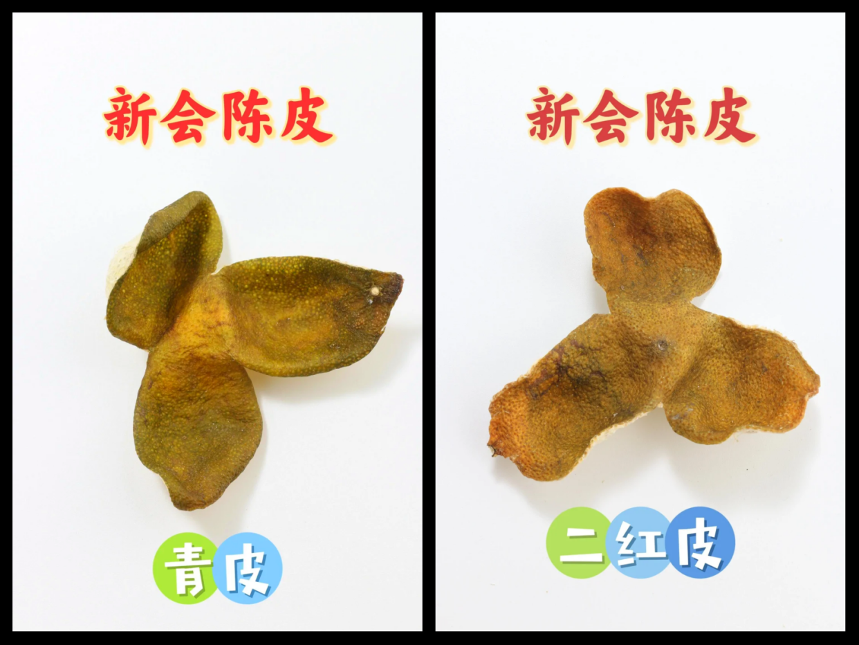 陈皮青皮、二红皮、大红皮的区别与选择