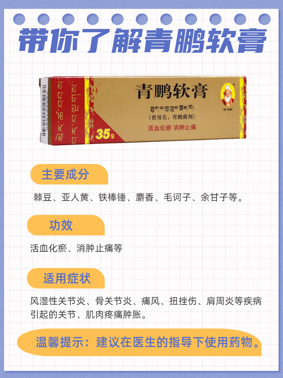 你了解青鹏软膏的作用吗?