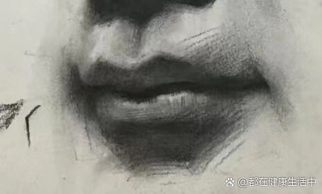 人中 br>2:上唇白线,绘画时一定不要在嘴唇上勒黑边 br>3:犬齿隆突("
