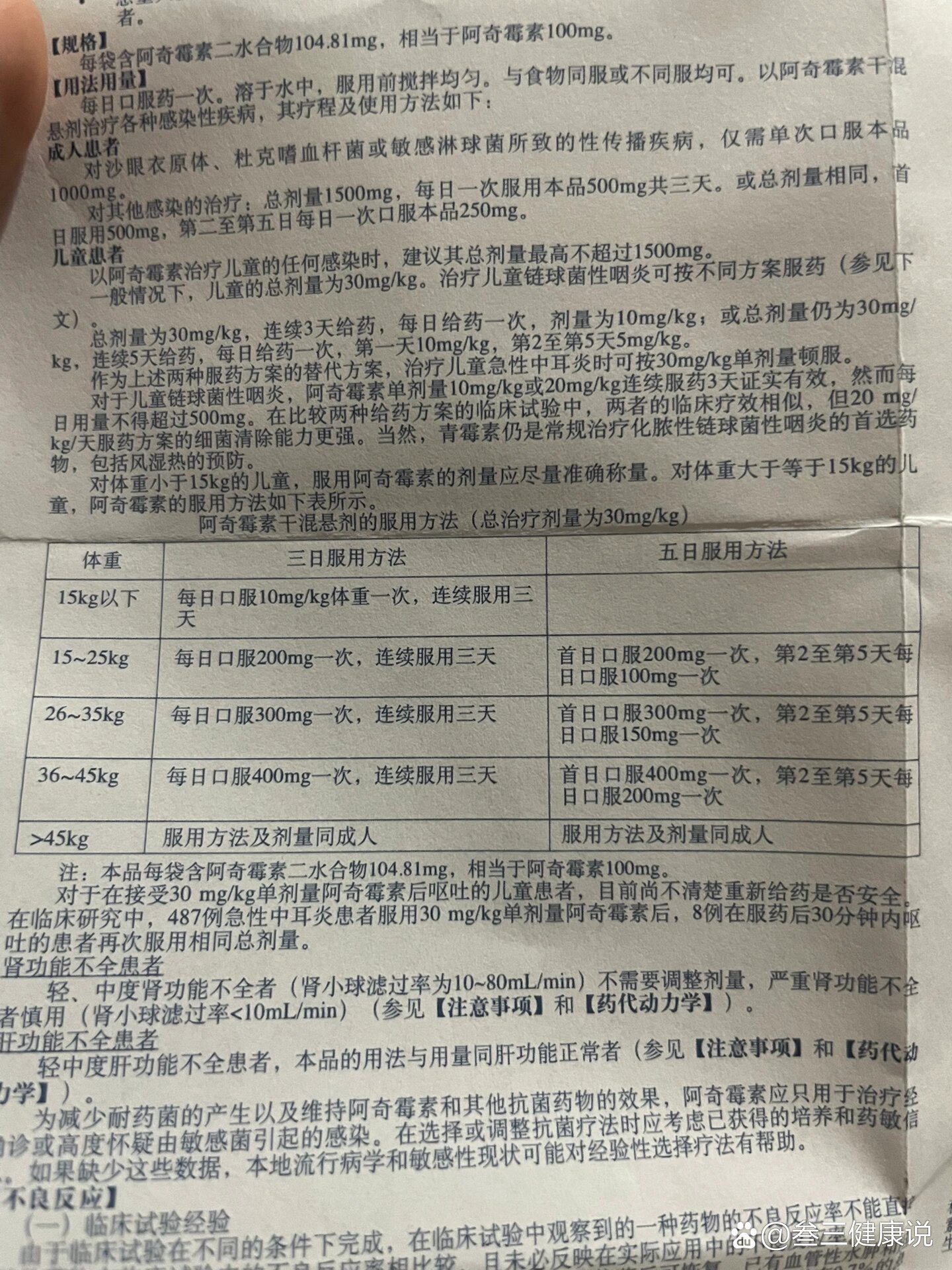 希舒美儿童用法10公斤图片