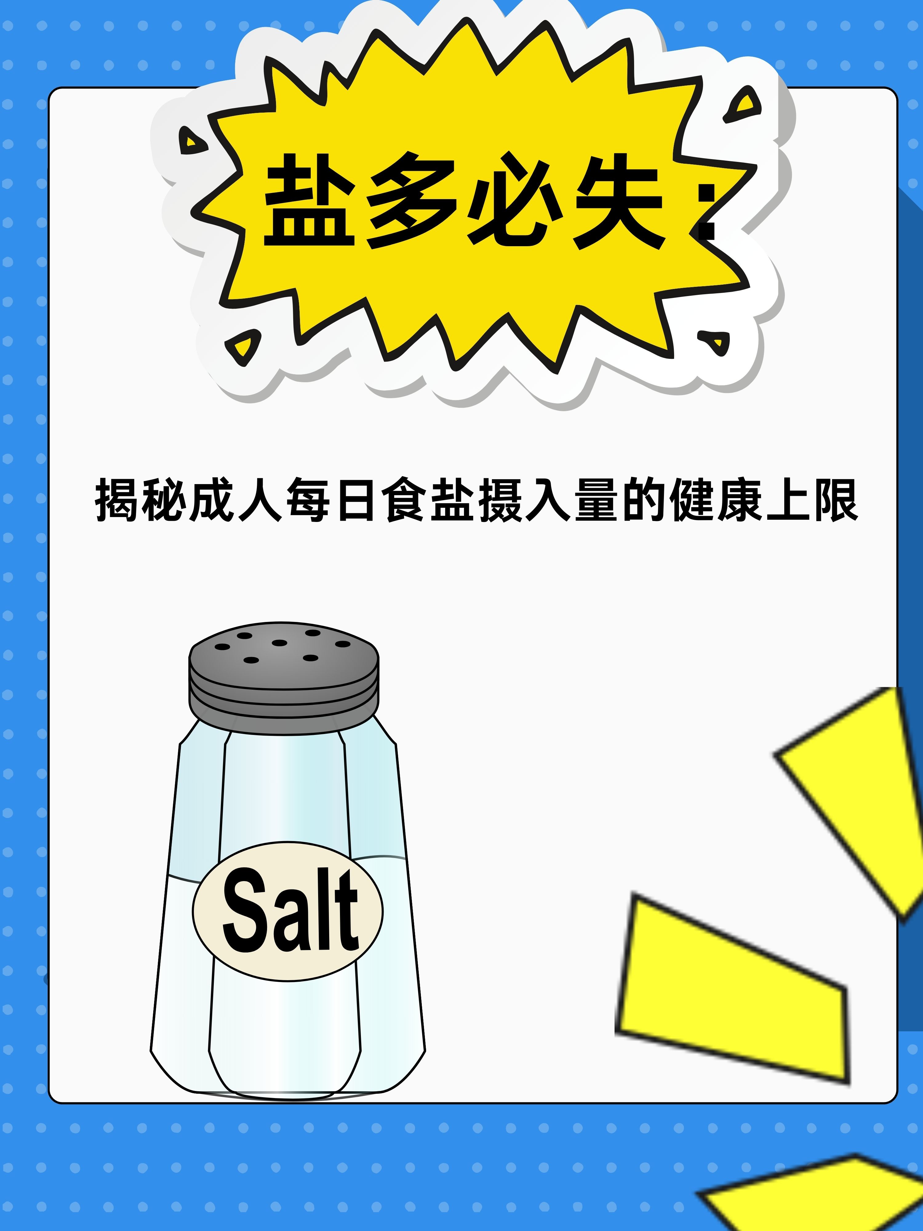 成人每人每天的食盐摄入量不得超过多少克