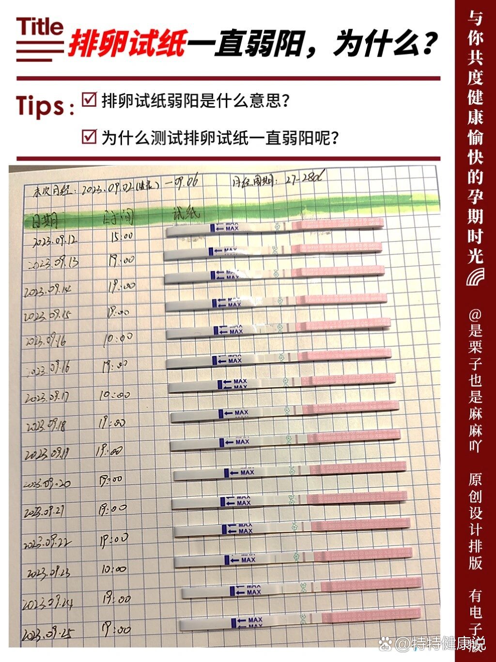 排卵试纸颜色变化图片