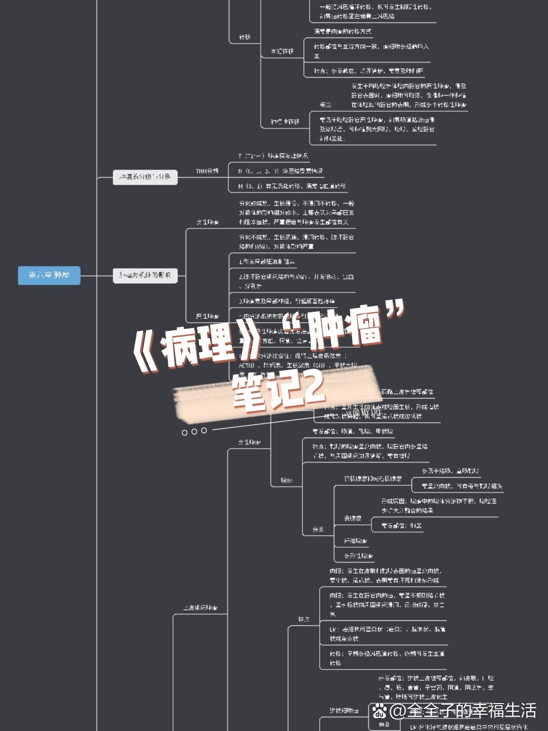 肿瘤的思维导图手写图片