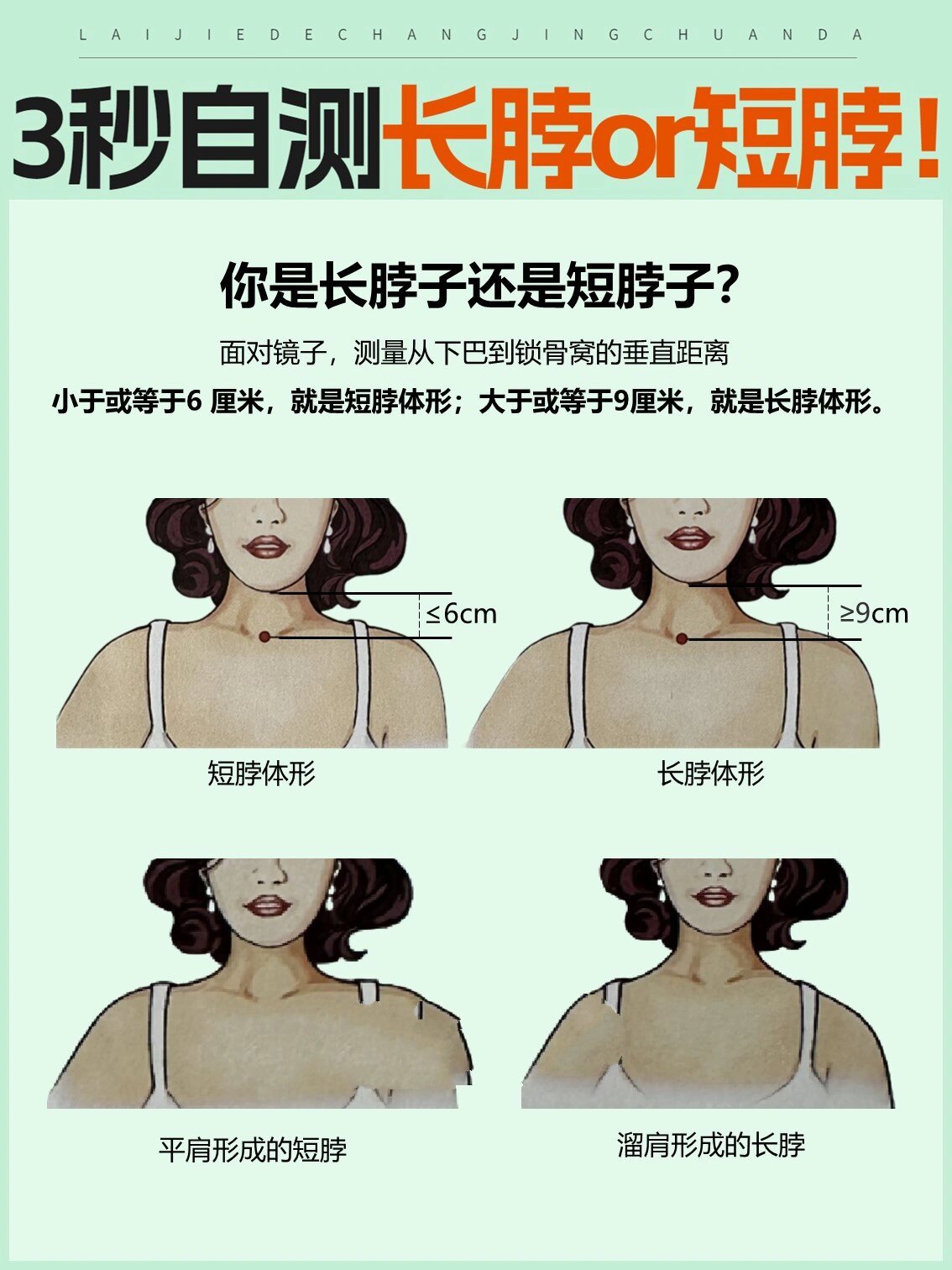  br>那怎样的脖子才是真正意义上的长呢❓ br>🌟测量下巴至锁骨