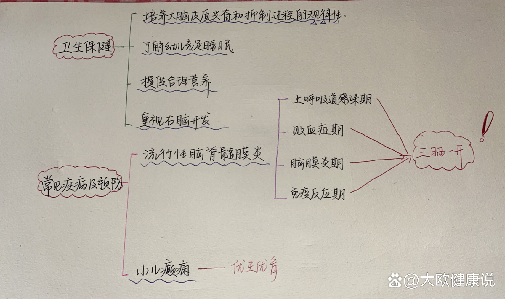 7715学前卫生学神经系统思维导图