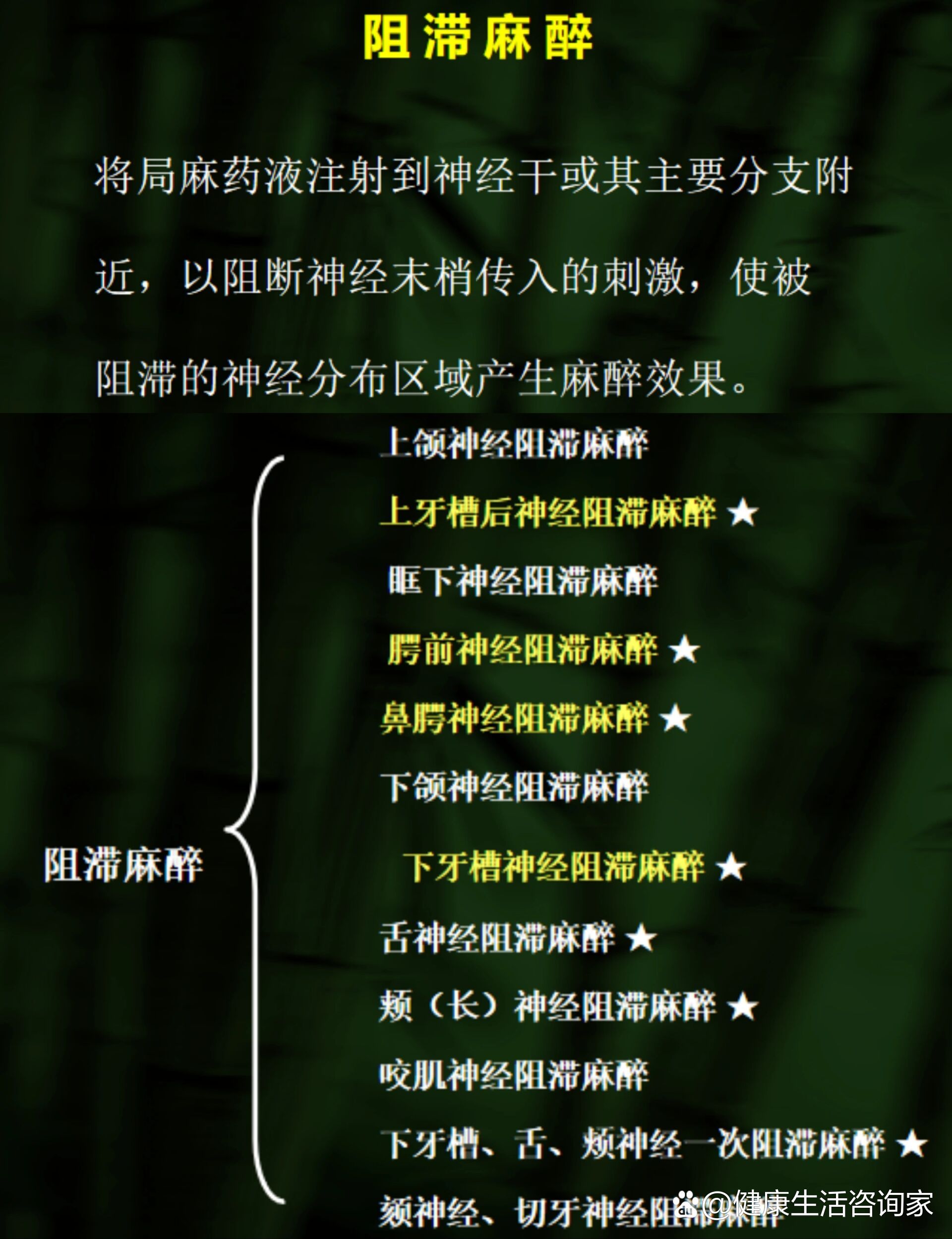 口腔麻醉方法(阻滞麻醉)