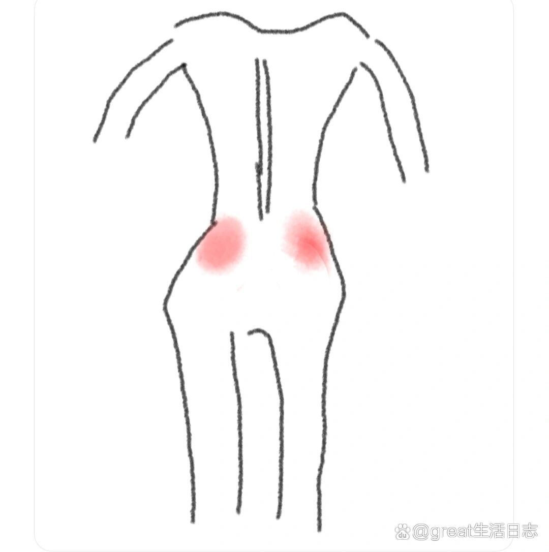 女性腰尾部骨头凸起图片