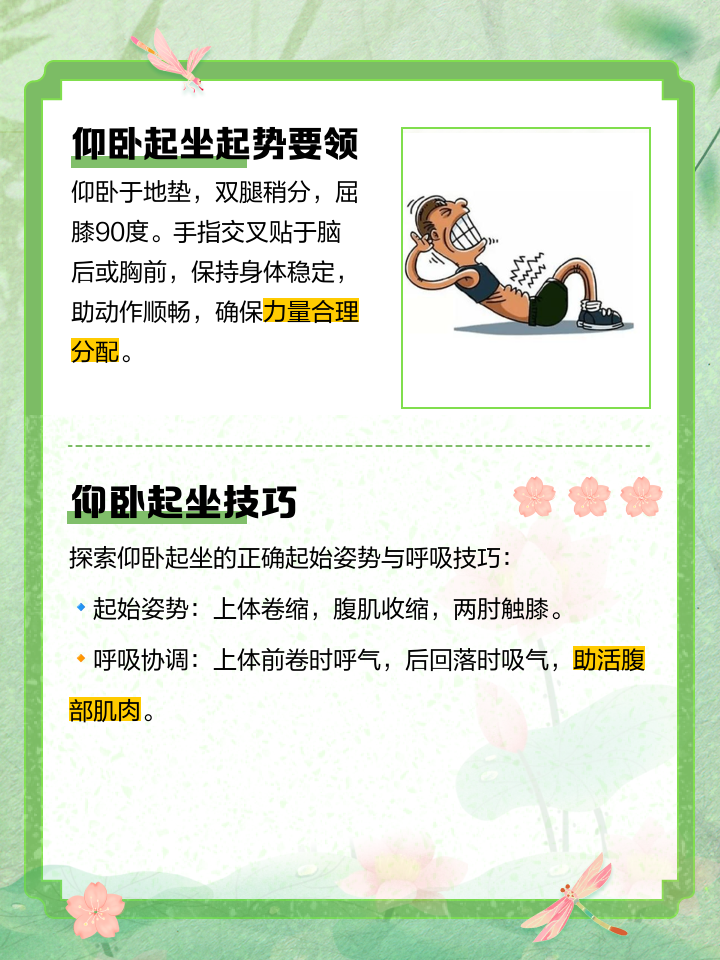 仰卧起坐动作要领