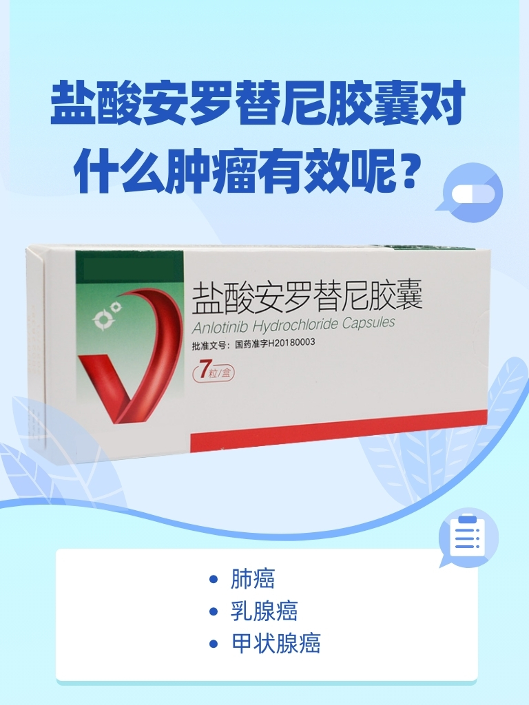 盐酸安罗替尼胶囊对什么肿瘤有效呢?