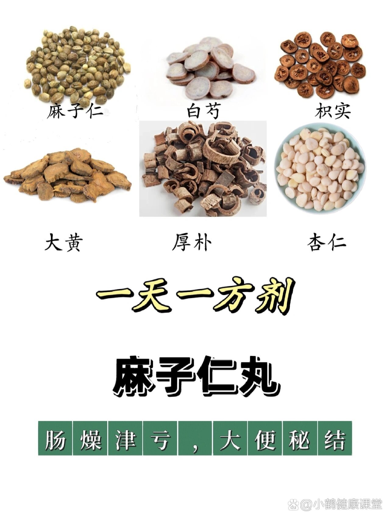 今天是麻子仁丸,适用于胃肠燥热,津液不足之脾约证