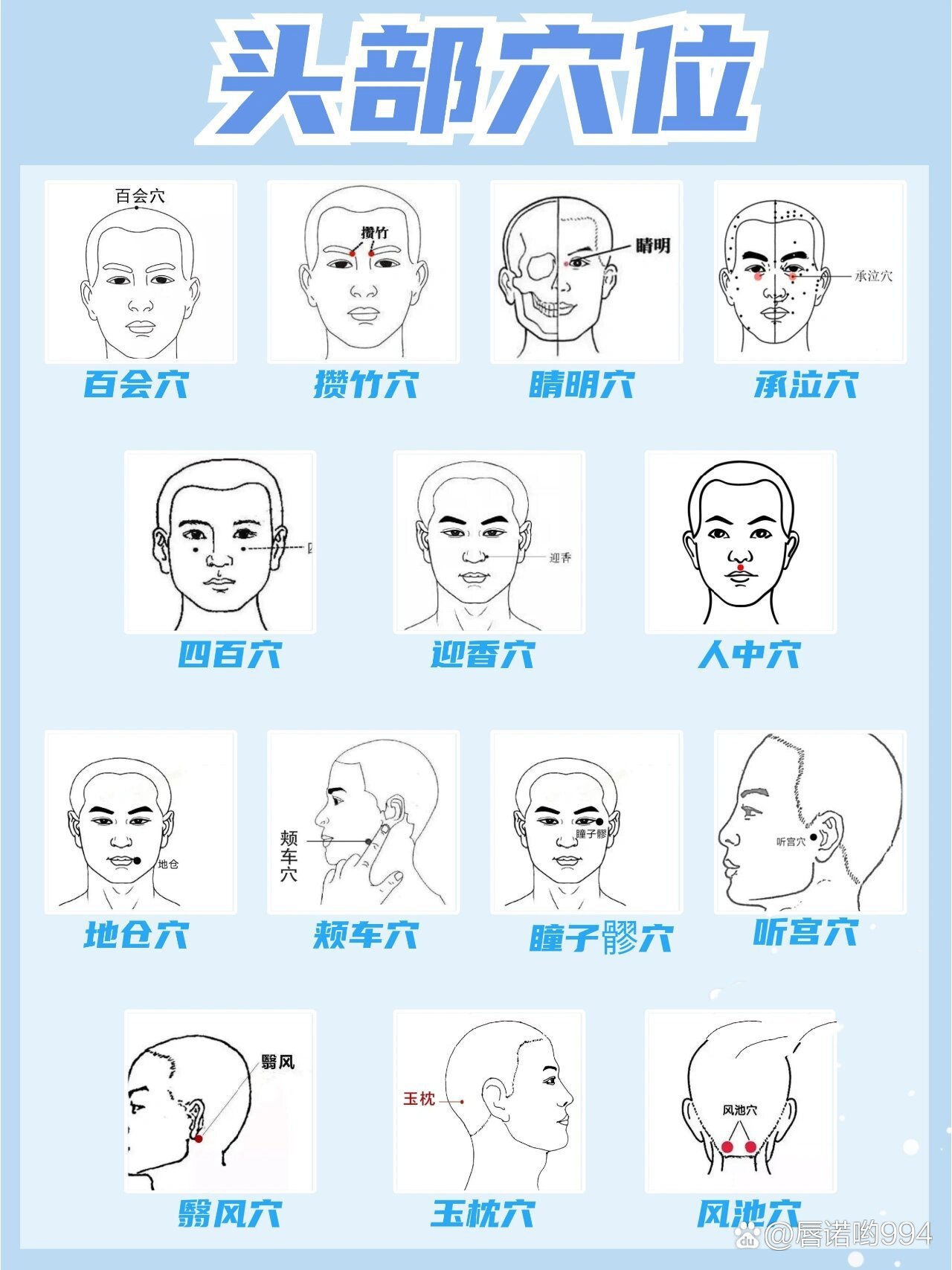 头部太阴的准确位置图图片