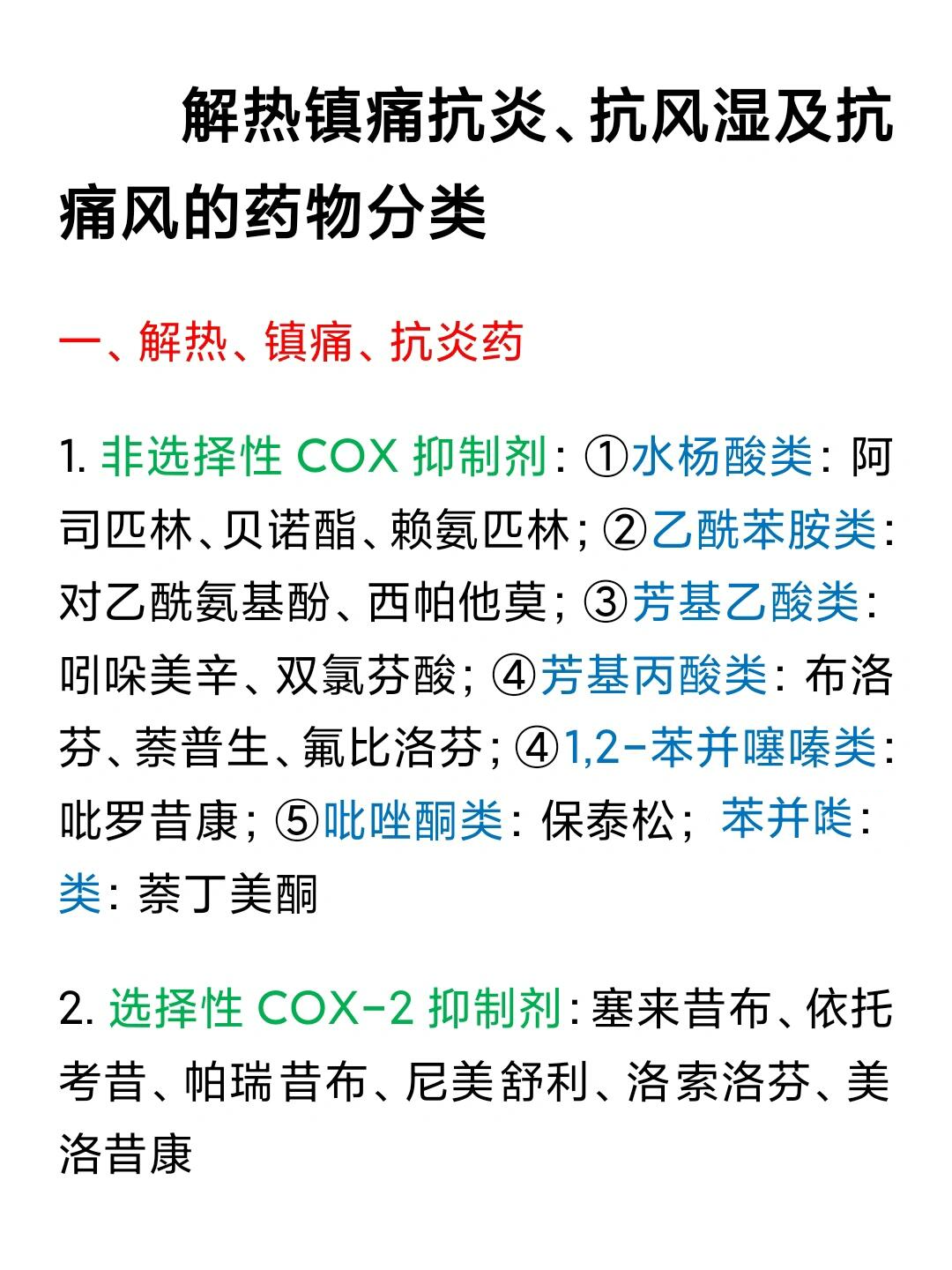 非甾体抗炎药与抗痛风药的分类95