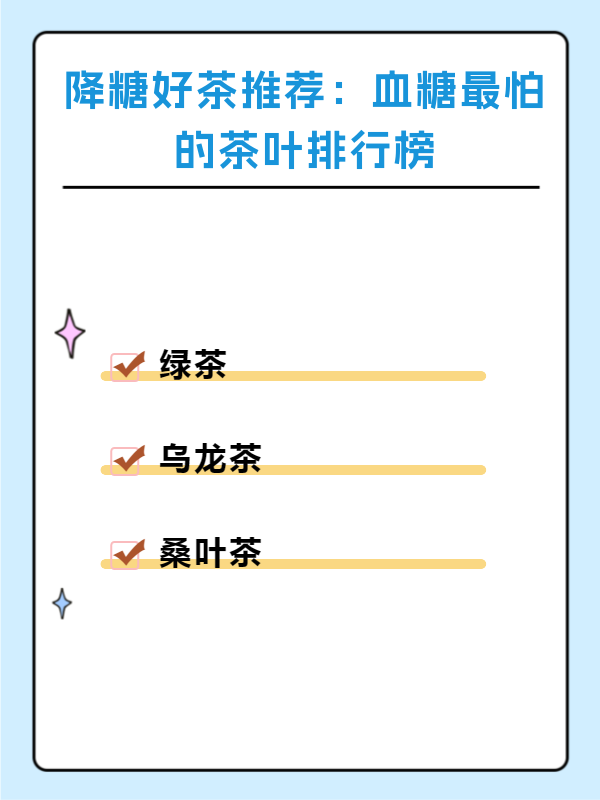 降糖好茶推荐:血糖最怕的茶叶排行榜