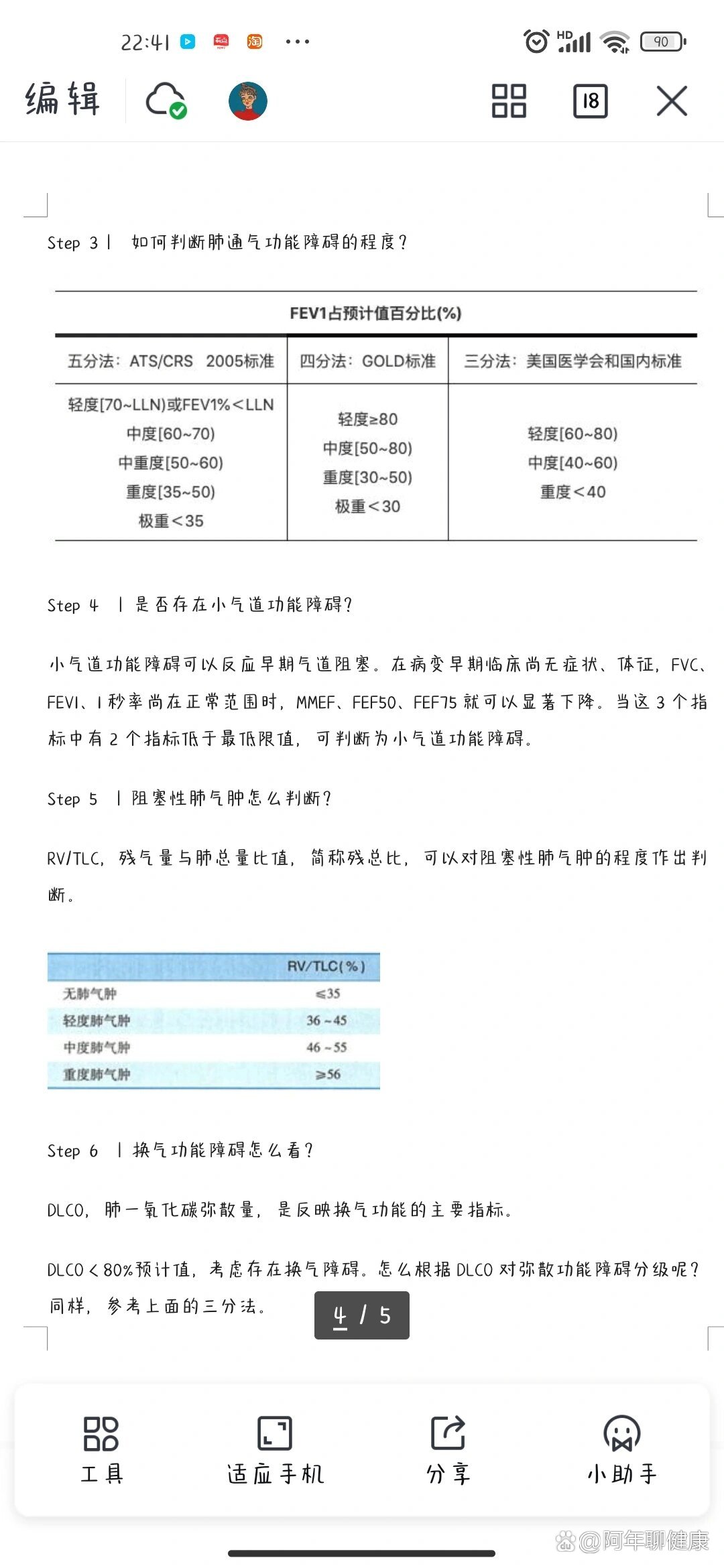 肺功能报告解读