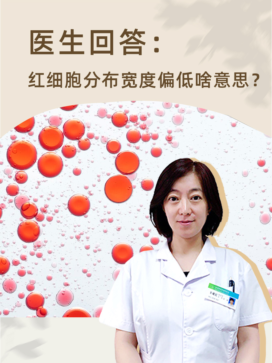 医生回答:红细胞分布宽度偏低啥意思?