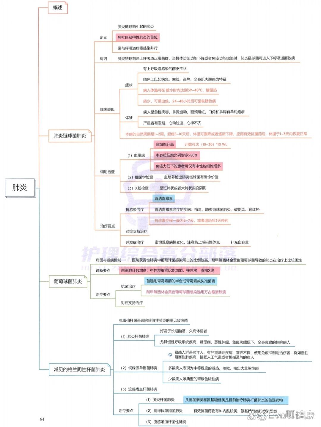内科护理学思维导图