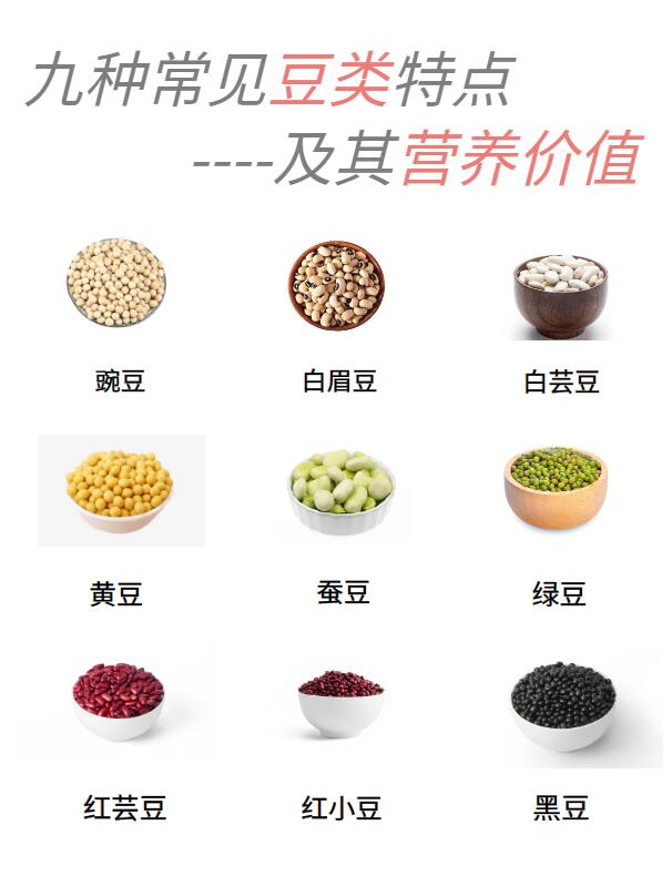 九种常见豆类的营养价值即禁忌--豆类说明书