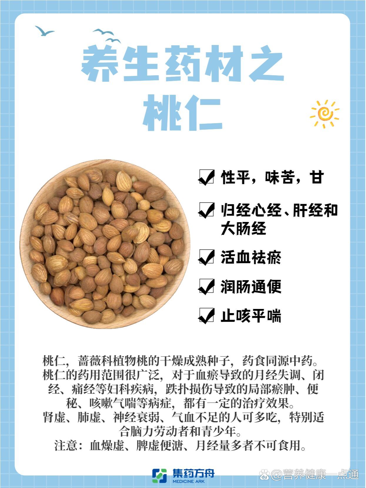 养生|一周一味药材,活血化瘀之桃仁