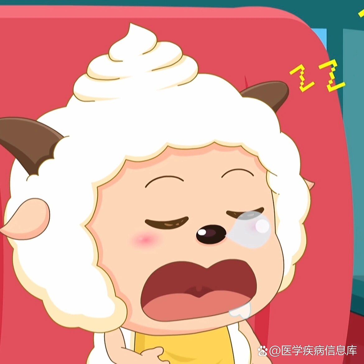 今天是打瞌睡被冻醒且流鼻涕的懒羊羊