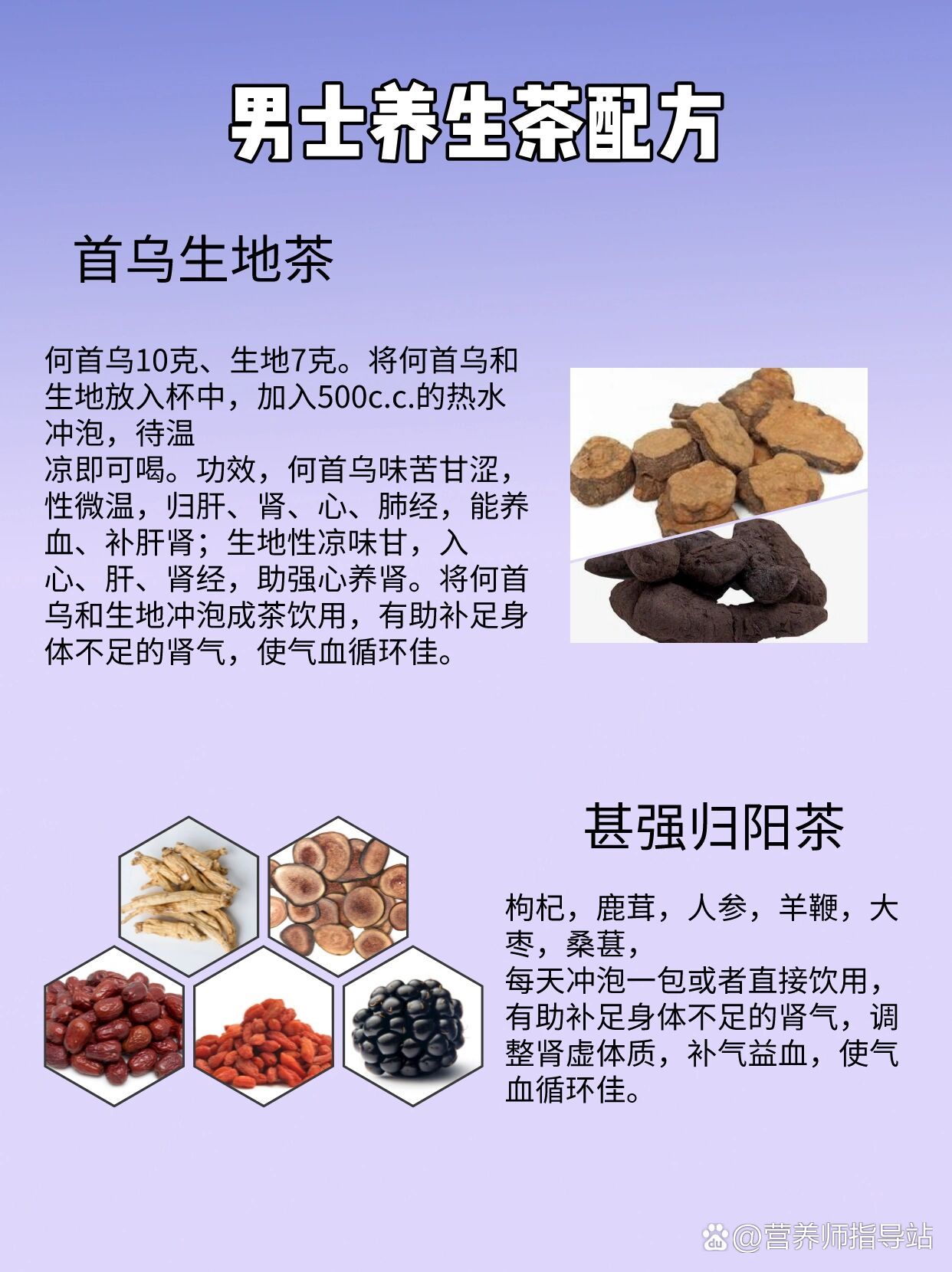 老中医推荐的补肾茶配方!