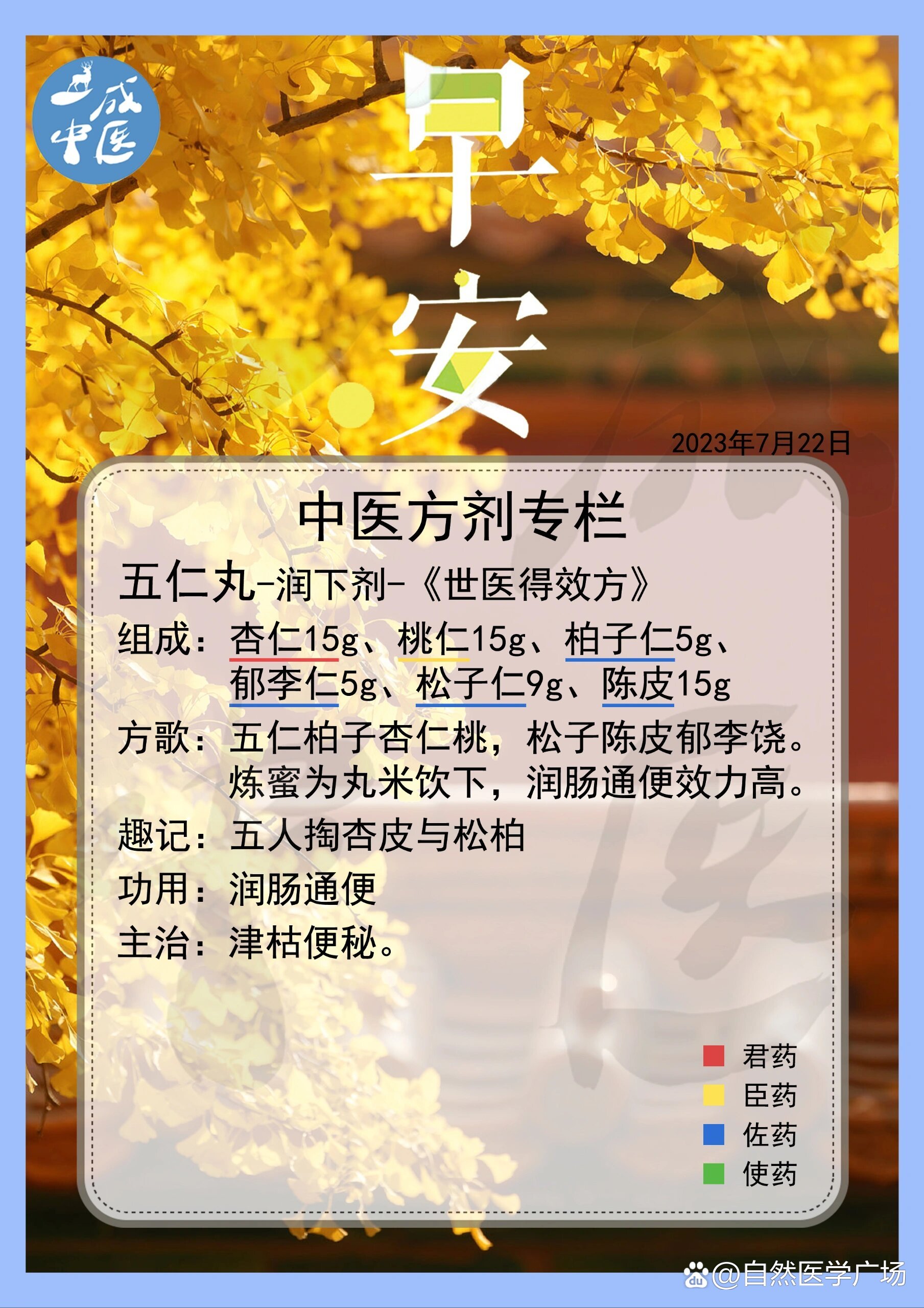 润下剂-《世医得效方》 br>组成:杏仁15g,桃仁15g,柏子仁5g,郁李仁5g