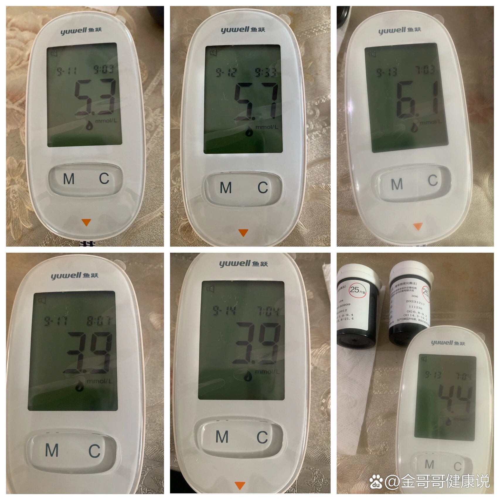 鱼跃580血糖仪104和306