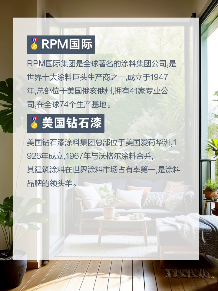 世界十大涂料品牌,全球首屈一指的工业企业,全球最大的油漆和涂料公司