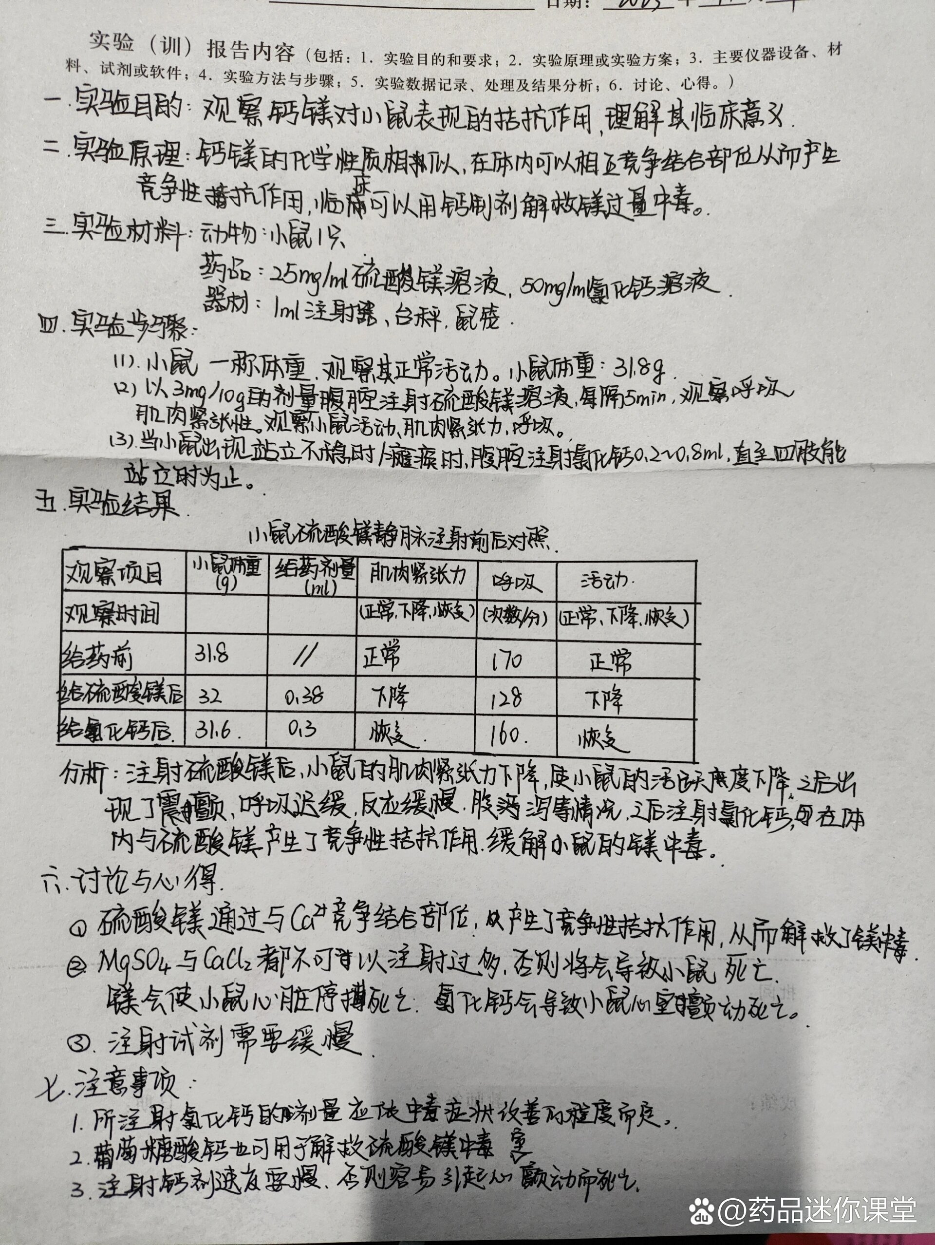 小鼠腹腔注射硫酸镁图片