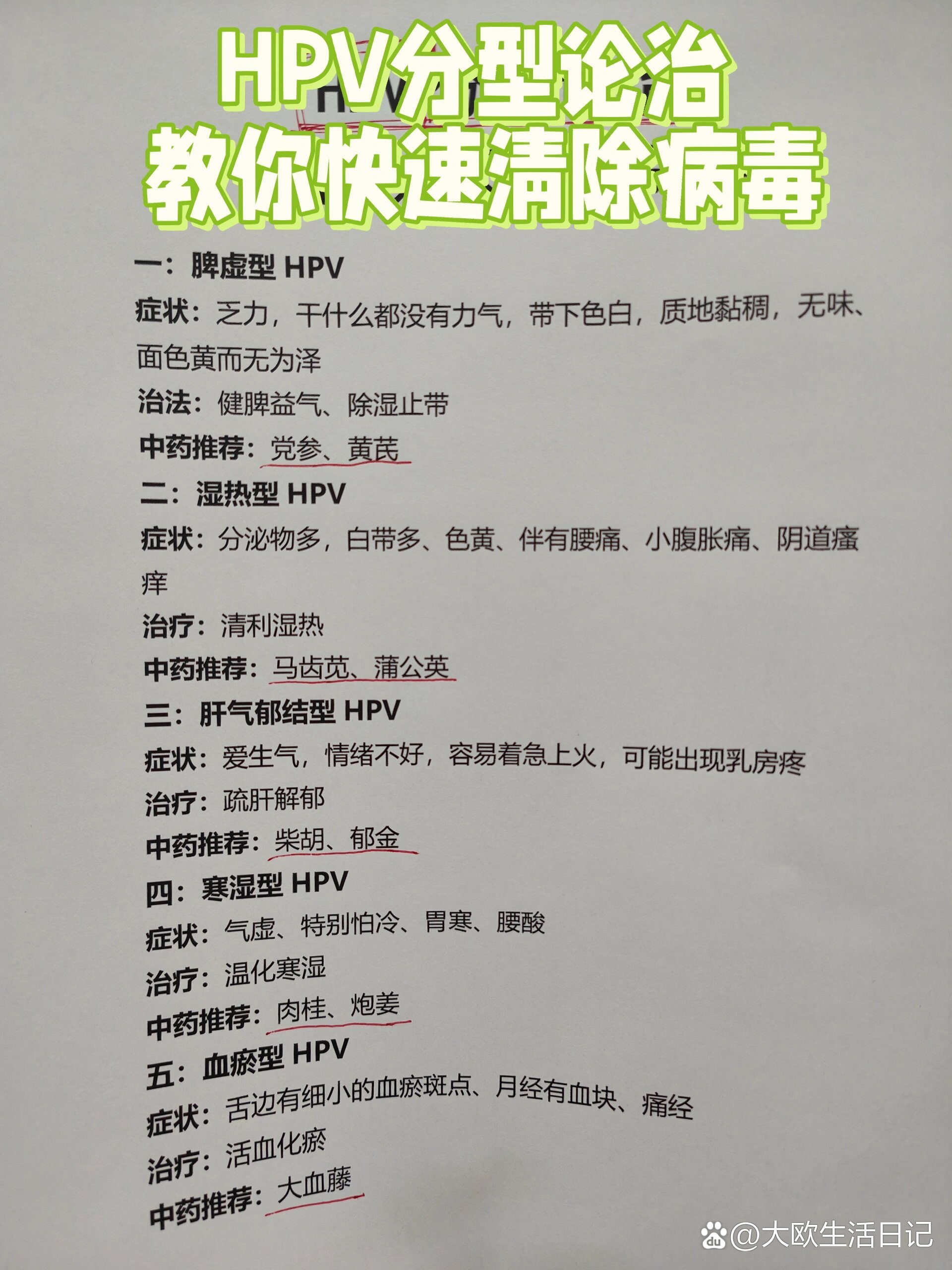 hpv分型论治,教你快速清除病毒!