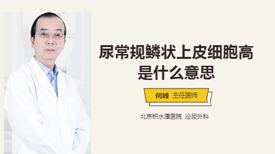 尿常规鳞状上皮细胞高是什么意思